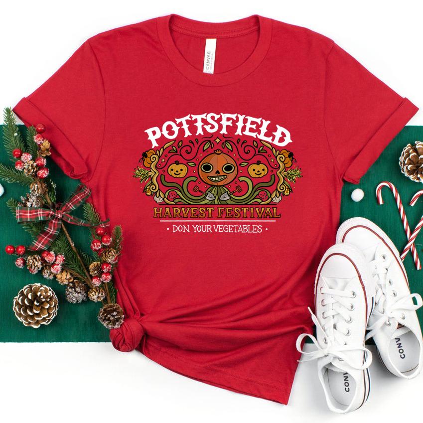 Pottsfield Harvest Festival Tshirt Over The Garden Wall Tshirt Pumpkin Halloween Tees Don Your Vegetables Vintage Graphic Tee