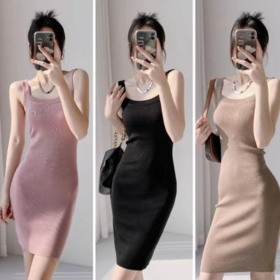 Sommer Tank Halter Frauen Sexy Casual Feste Kleidung Chic Club Weibliche Vintage Mädchen Ärmelloses Elegantes Kleid