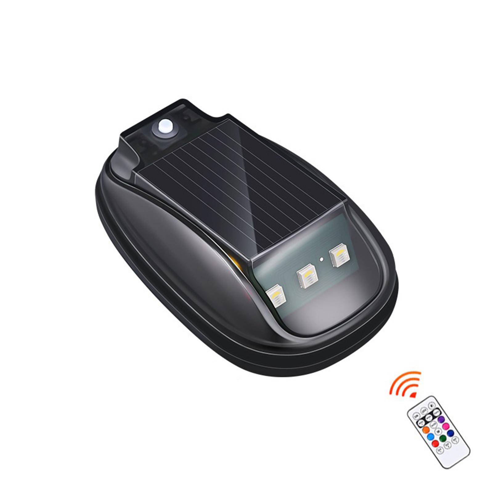 

1-6 Lights Solar-Power Car Roof Light with RC Punch-Free Wireless Flashing Lights RGB Solar Powered Strobe Pilot Light Car Decor