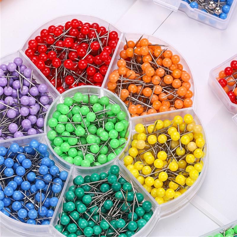 200/700Pcs Sewing Pin Straight Pin for Dressmaker, Sewing Project, Multicolored Quilting Pin , Push Pin Notice Board Pin