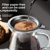 1PCS Premium Stainless Steel Coffee Filter Set Hand Pour Over Drip Ware with Extra-Fine Mesh for Kitchen Coffee Brewing