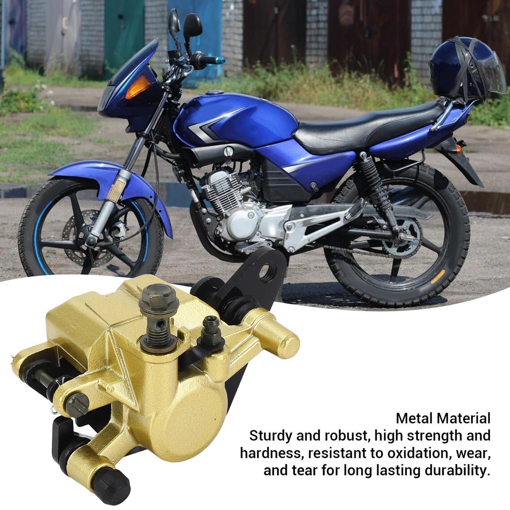 Front Brake Caliper with Brake Pads (YBR-125-FBC) - Metal Reinforced Safety Front Brake Caliper Assembly for YBR125 (2007-2017)