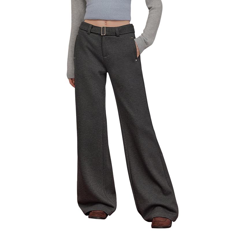 UNIFREE Women s Commuter Casual Wide-Leg Pants with Belt S