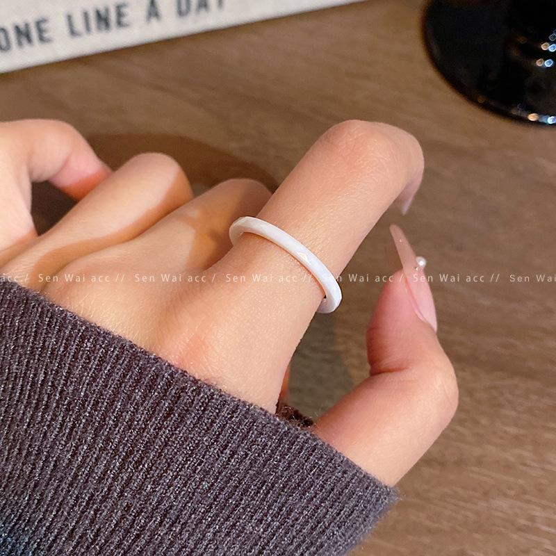 Design Plain Ring Ring Women's New Chinese Style Index Finger Ring National Style Jewelry