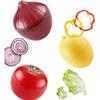 Vegetable and Fruit Storage Containers for Fridge, 5 Pcs BPA Free Reusable Food Saver - Tomato, Avocado, Onion, Lemon Keeper Holder - Refrigerator