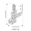 WOSTU 925 Sterling Silver Flying Dragon Charms Pendant Colorful Phoenix Beads Fit Original DIY Bracelet Wholesale