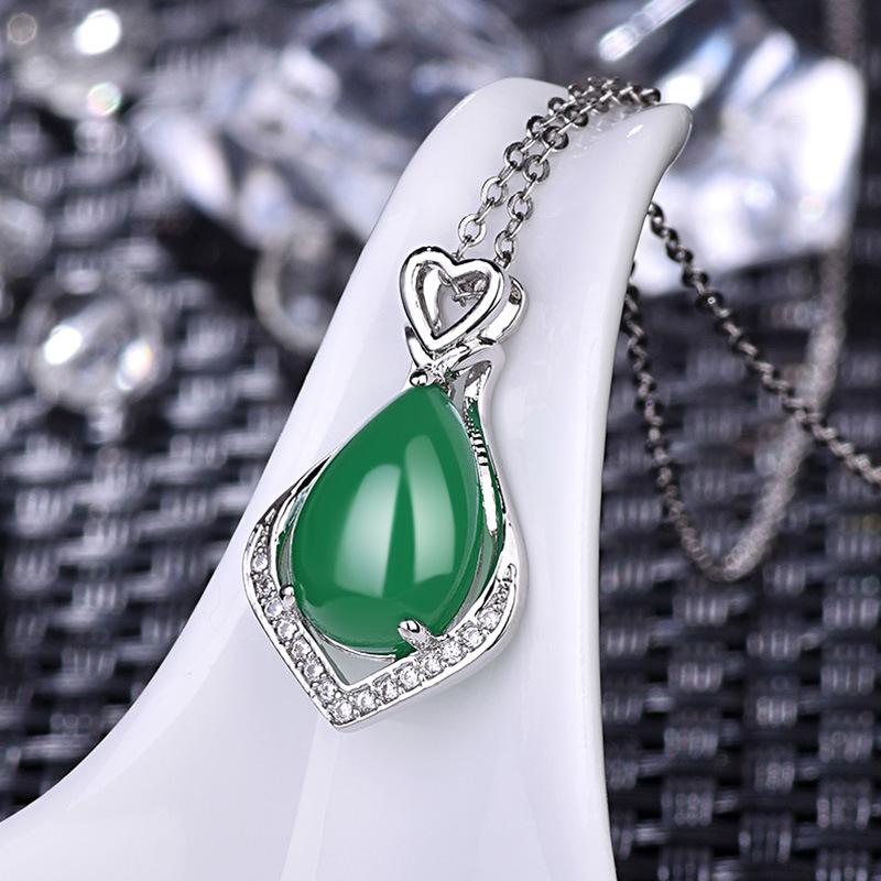 Lindon Damen-Halskette mit Anhänger, Kupferlegierung, Zirkon, modisches Geschenk