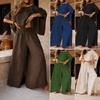Summer Cross-border Europe and the United States Hot-selling Women's Clothing New Loose Short-sleeved Top Wide-leg Pants Set Casual Temperament