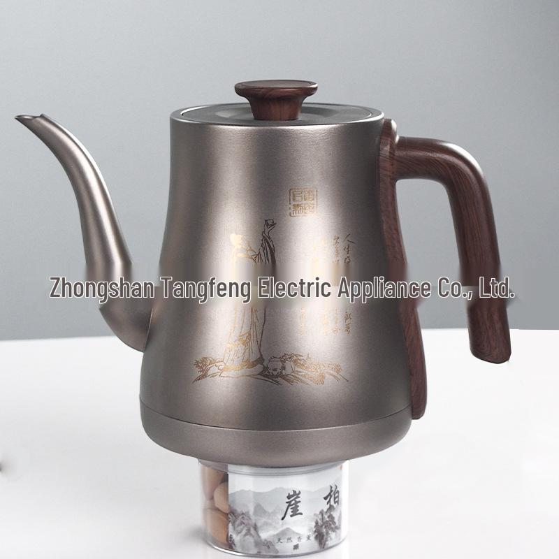 Tang Dynasty Style Titanium Electric Teapot: Adjustable Temperature, Auto-Fill, Heat-Preserving Kettle for Brewing and Boiling.