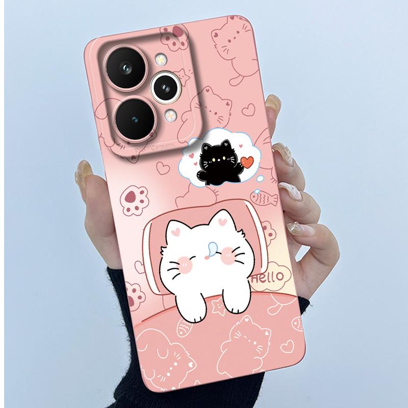 For Realme 15 Pro 5G Phone Case Cute Panda Girl Cats Liquid Silicone Soft Back Cover For Realme15 15Pro High Quality Phone Shell