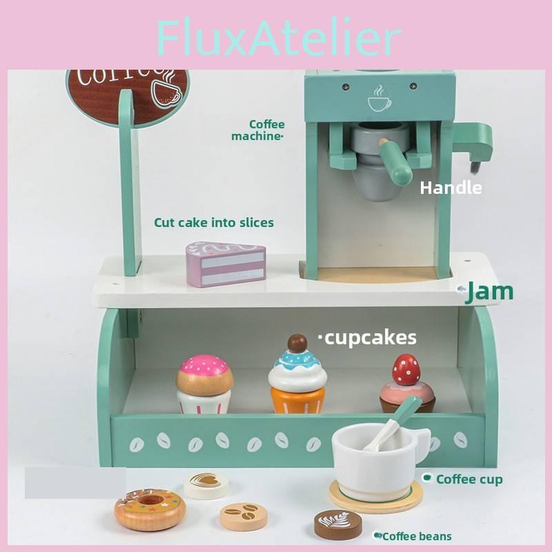 Convenience Store Wooden Toy With Pastry Design For Kids Gift
