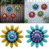 Rustics Metal Floral Wall Decors Iron Craft Design Iron Flower Wall Sculpture For Hallway Patio Unique Decorations