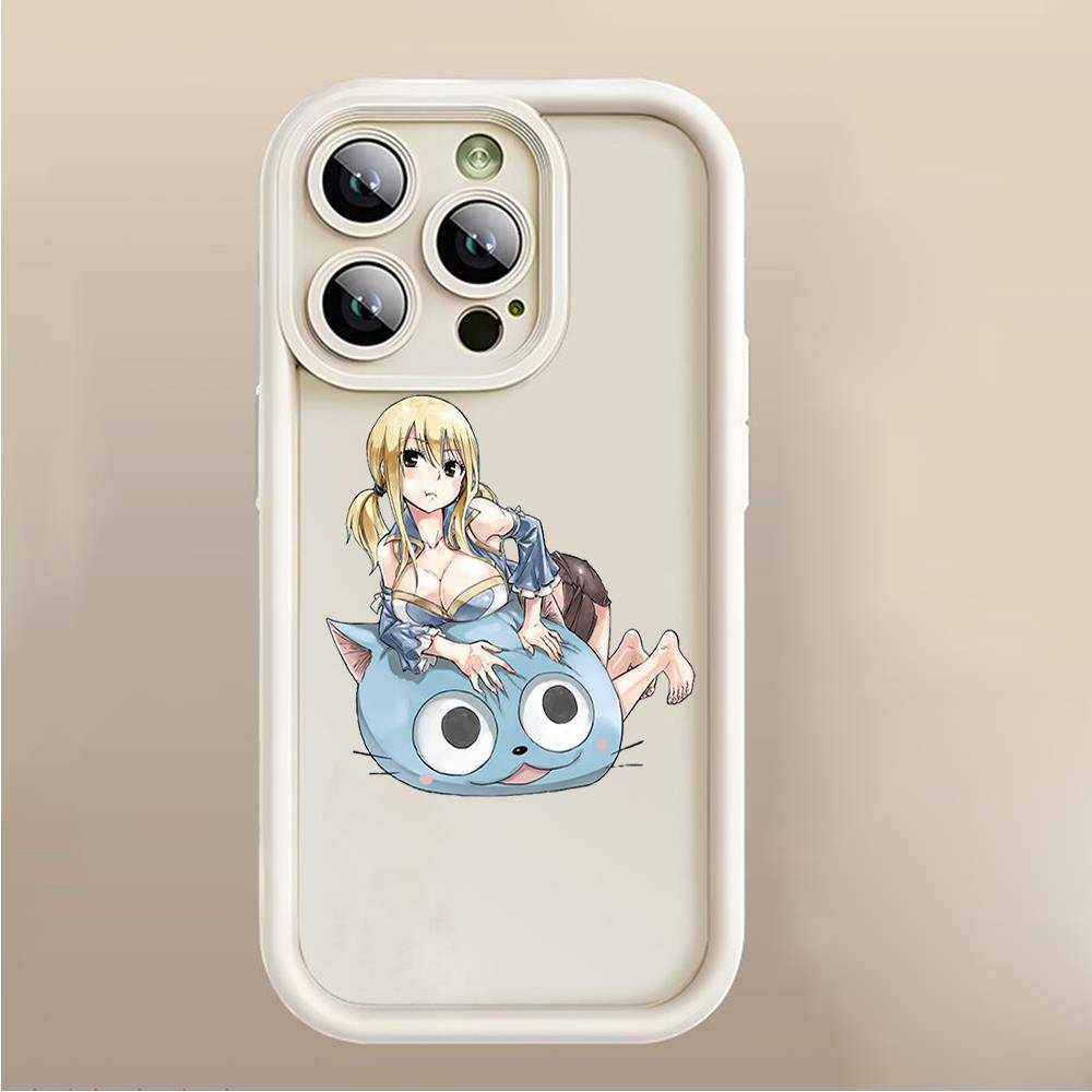 D-44 Fairy Tail Cat  Case for iPhone 15 14 13 12 8 Plus Samsung S24 S23 Ultra A04S A05S Huawei P40 P50 P60 Nova 11 Pro Max OPPO A17K Reno 10