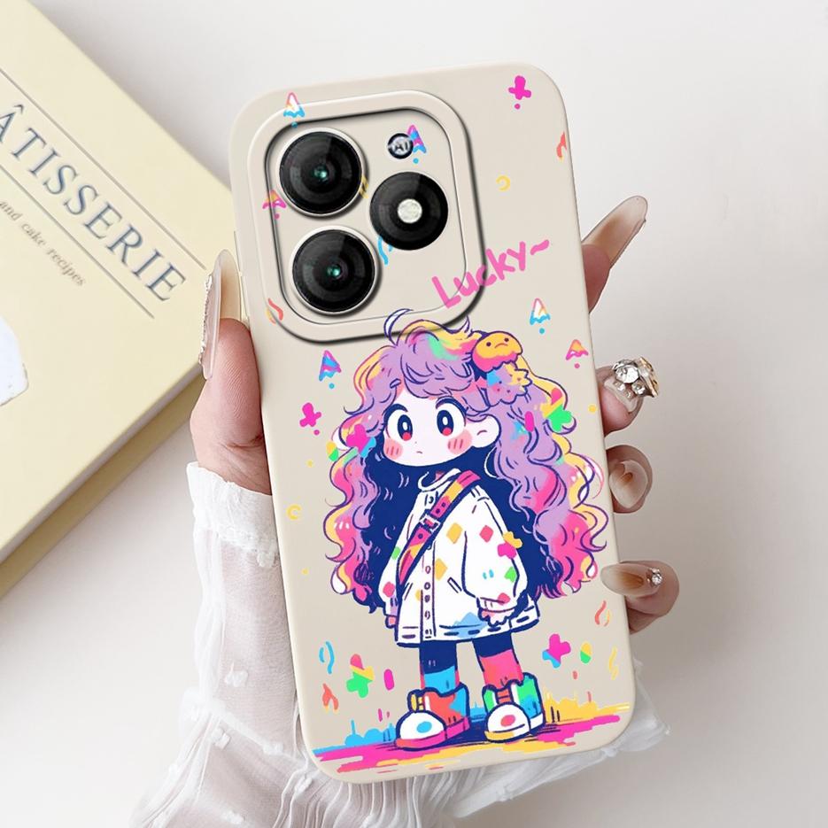 For Itel A70 Case A665L Cute Panda Cartoon Cover Soft Silicone Shockproof Phone Case Fopr Itel A70 A 70 ItelA70 Back Cover Shell