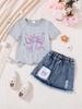 Set di gonne casual in denim alla moda per bambine