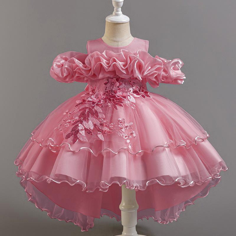 Princess Floral Puffy Wedding Dresses for Girls - Elegant Long Skirts and Formal Gowns