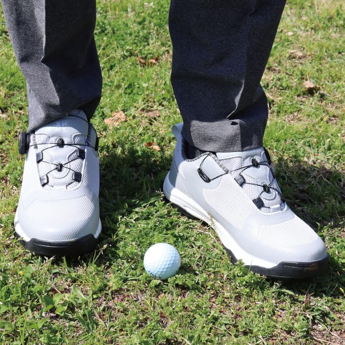 Dial Golf Shoes, Dial-type Shoes for Men, Golf Spikeless Shoes, Athletic Shoes, Running Shoes, Hiking Shoes, Trekking Shoes