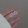 Normcore Big Geometric Triangle Earrings 925 Sterling Silver Niche Design Trendy Cool Easiest for Match Earrings Fashion Ornament Women