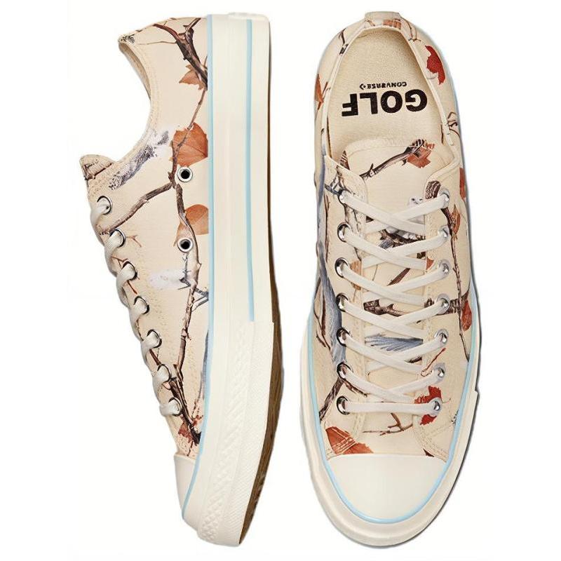 GOLF WANG X Converse Chuck 70 "Owl" Classic Trendy Durable Lightweight Low-top Canvas Shoes Unisex Beige