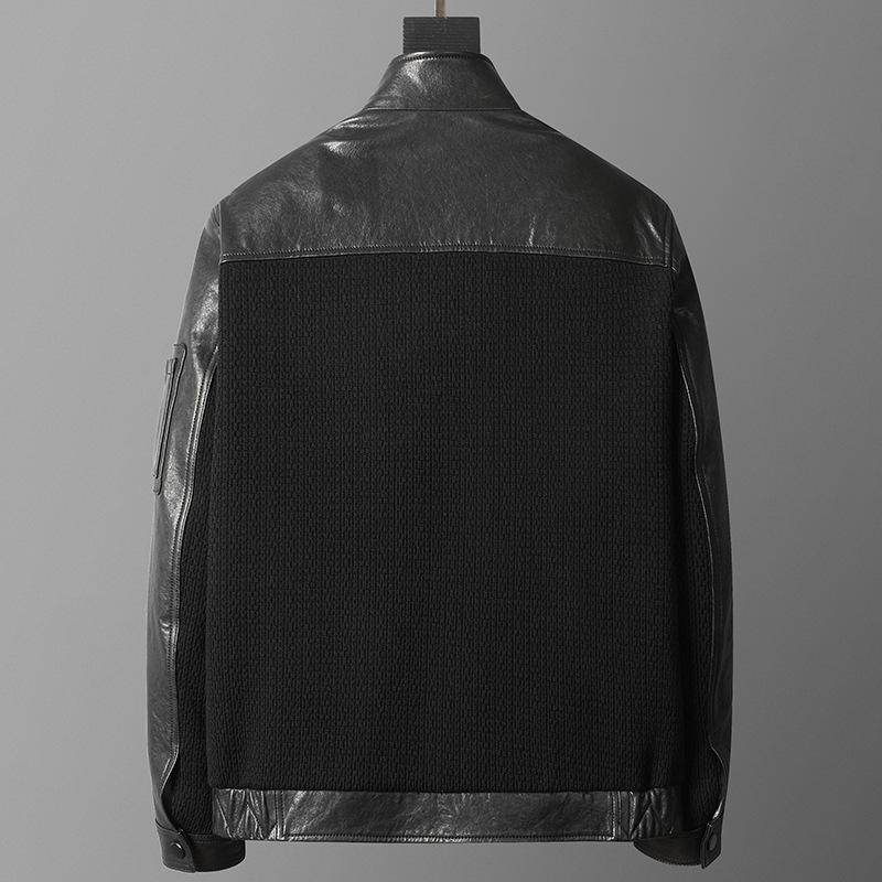 Autumn and winter new style genuine leather jacket men's sheepskin casual jacket blended men's clothing