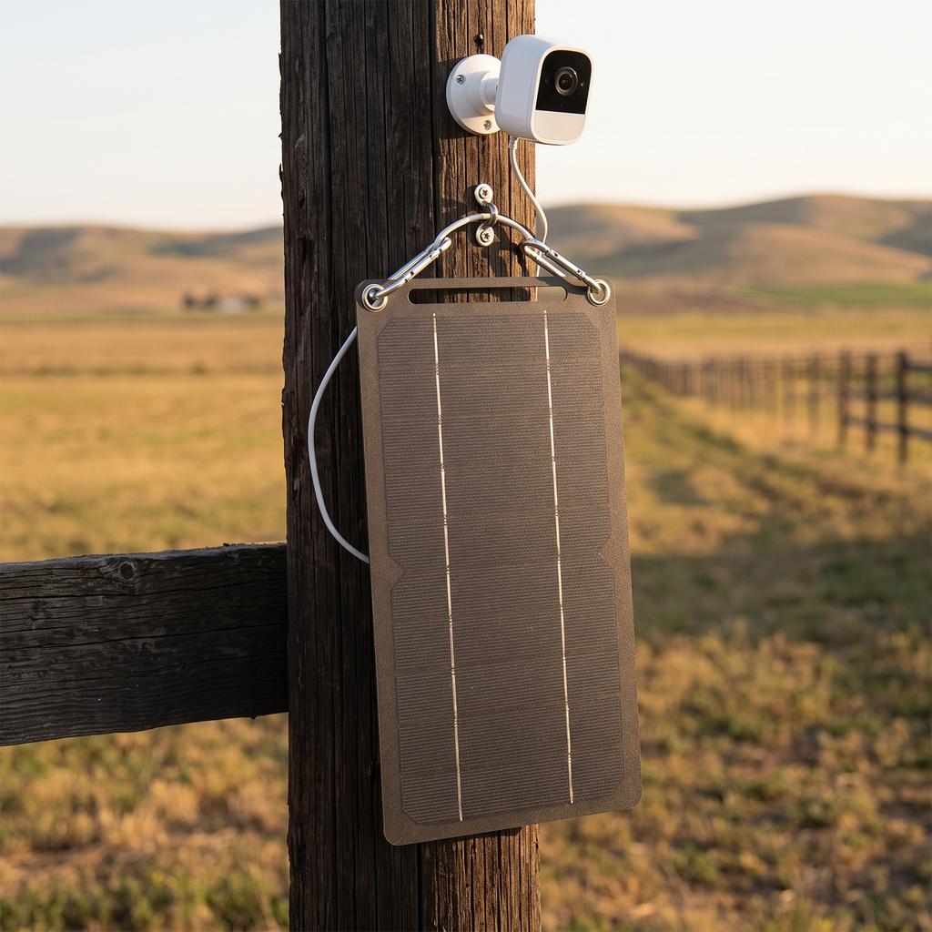 10W Portable Solar Panel 22.5% Monocrystalline USB Type-C Dual Output 5V Outdoor Solar Charger Camping Camera 4