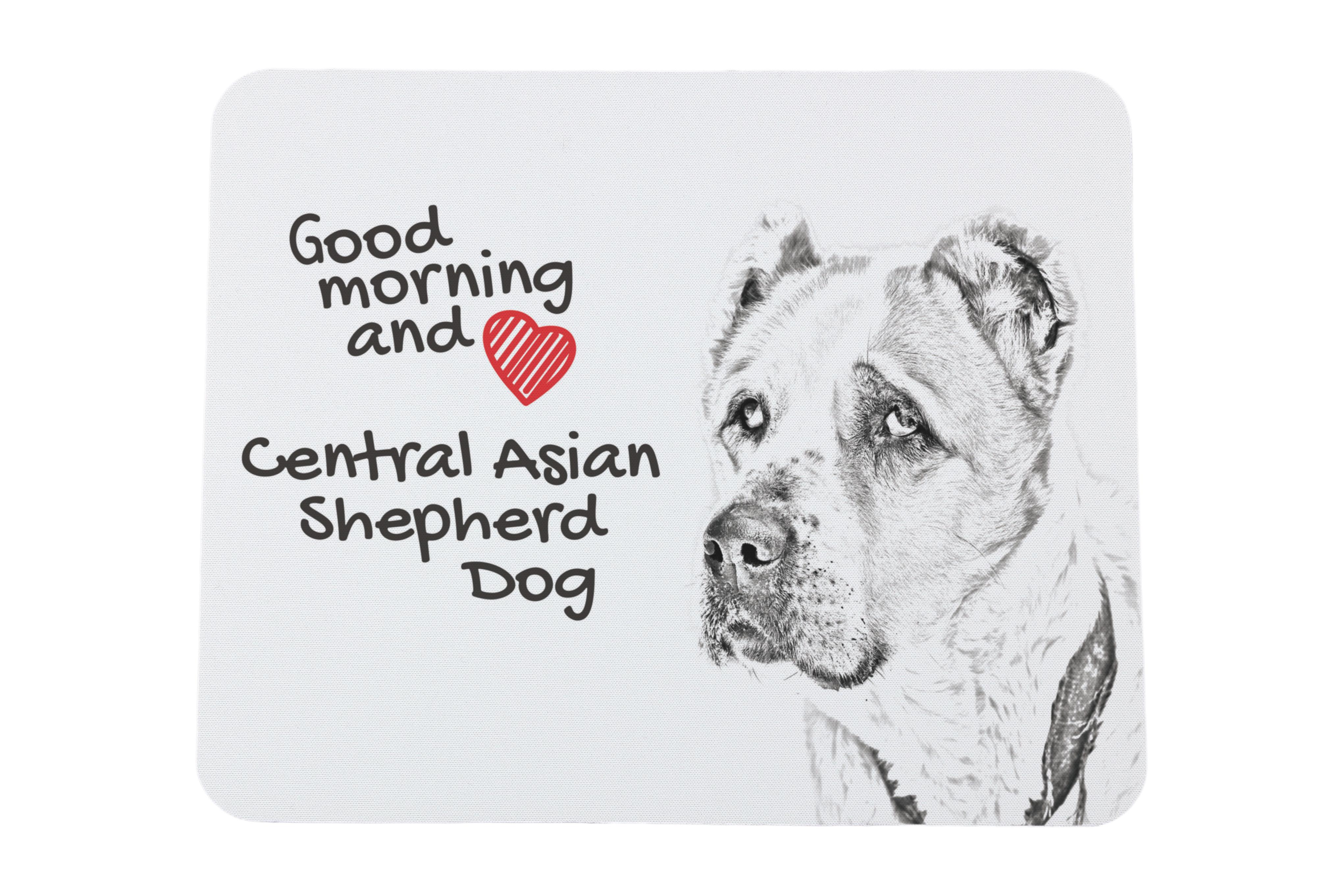 

Central Asian Shepherd Dog - mouse pad with print, personalized dog-themed mouse pad, unique gadget for an office worker by Art-Dog brand білий