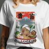Cute Capybara Ramen Tshirt, Japanese Noodle Soup Graphic Shirt, Adorable Animal Food Lover Gift, Cute Capybara Apparel, Japanese Noodle