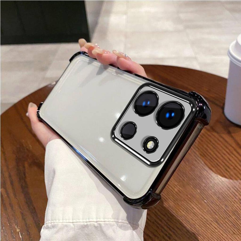 Case for TECNO SPARK GO 2023,POP 7,POP 7 Pro,infinix SMART 7 PLUS,SMART 7 HD 4G,SMART 7 Electroplated Color Border Clear Phone Casing Cover