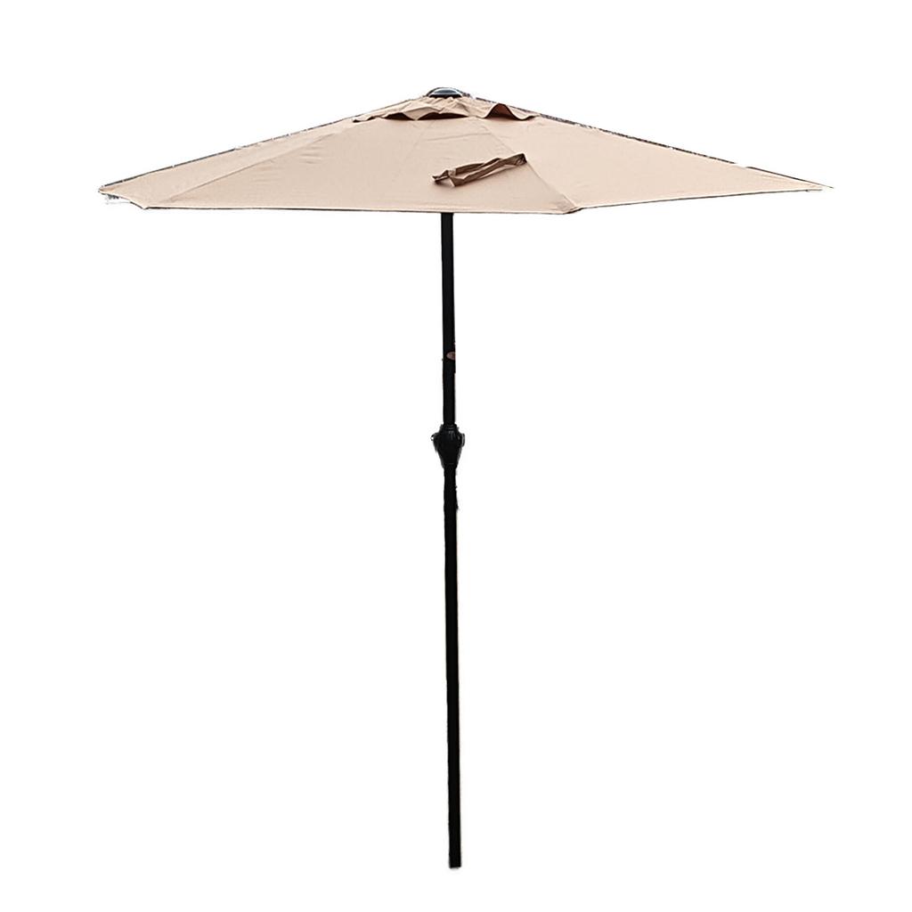 6.9ft Patio Umbrella Outdoor Table Umbrella Market Umbrella with 8 Sturdy Ribs for Garden Deck Backyard Pool Khaki