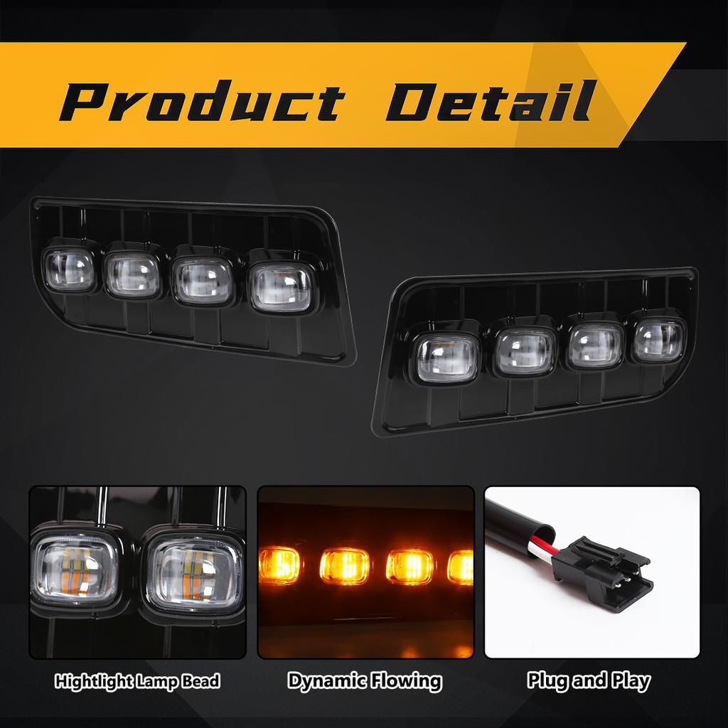 Daytime Running Lights Bumper Lamp For Toyota 4Runner Limited Turn Signal Yellow White
