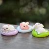 Animal Dog Cat Sleeping Series Toys Figurines Desktop Car Statues Decorations