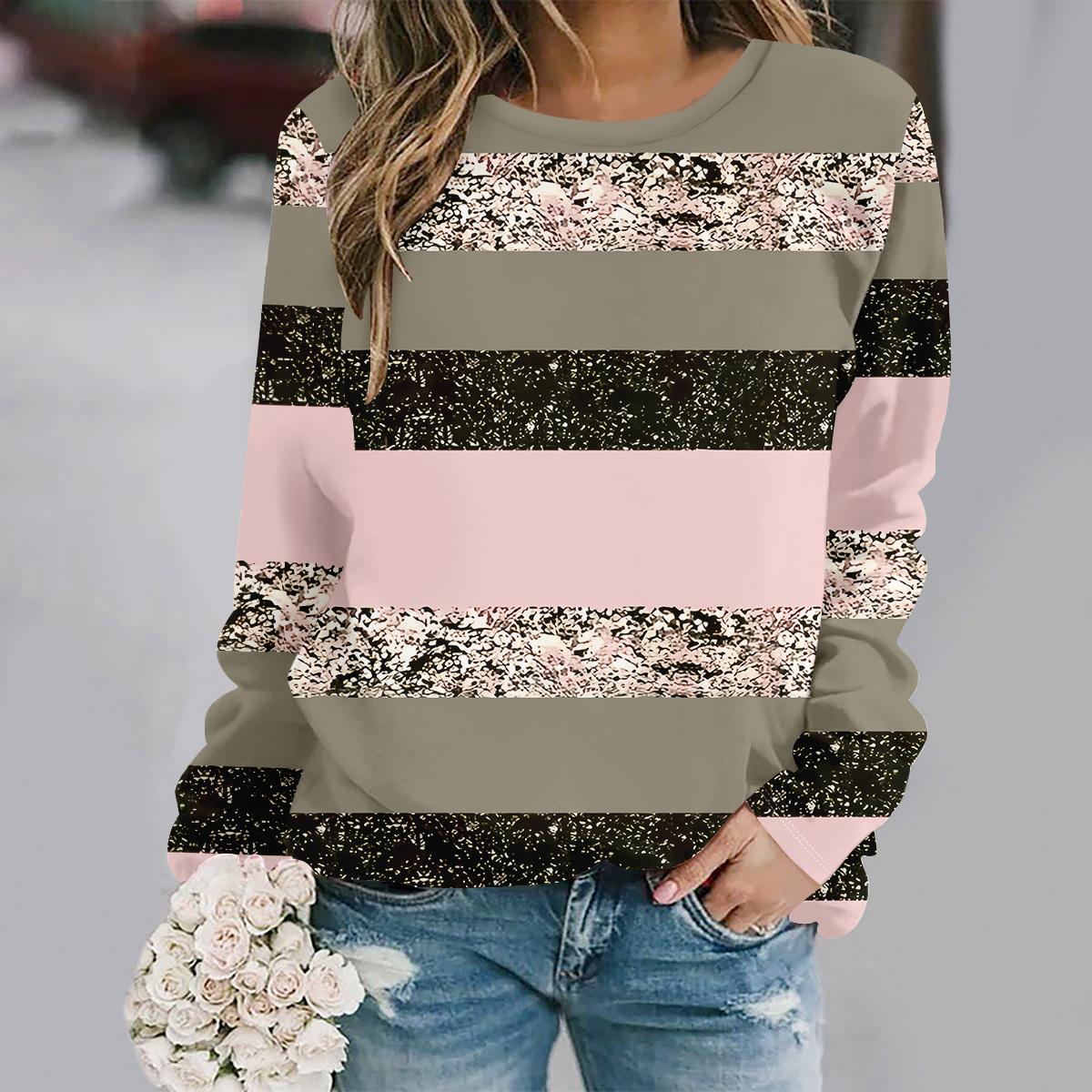 

Осень и зима новая мода круглый вырез длинный рукав с принтом элегантный повседневный свободный худи M