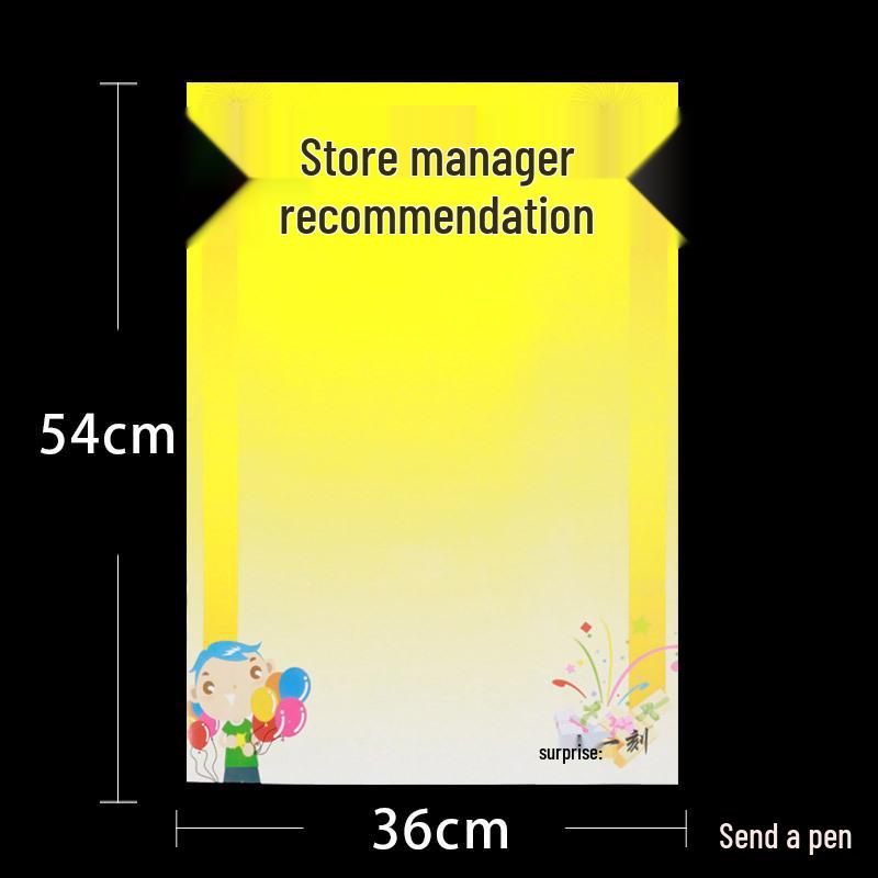 Autocollants Affiche POP vierges double face 36x54CM - Étiquettes de prix dessinées à la main pour supermarchés