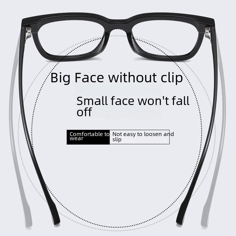 Danyang 80268D Ultra-Light Black Frame Myopia Glasses: Trendy Retro Square Design for Men. Compatible with Prescription Lenses.