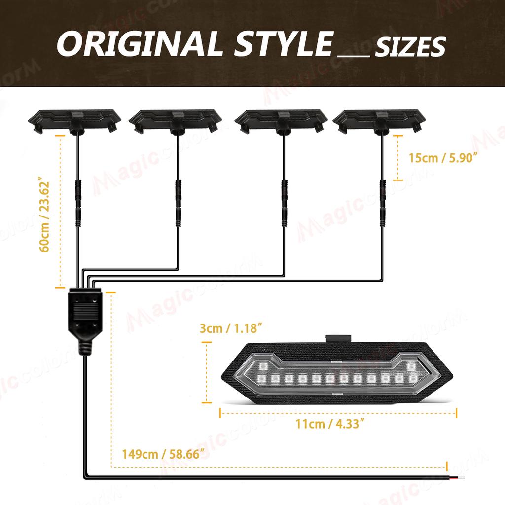 4PCS Grille Lights For Toyota Tacoma TRD Sport Front Grill Car LED White Amber Blue Red Warning Daylights DRL 12V