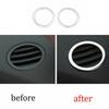 Silver Steel Vent Trim For Benz E-Class 2009-2015 Dashboard L&R Air Outlet 2PCS