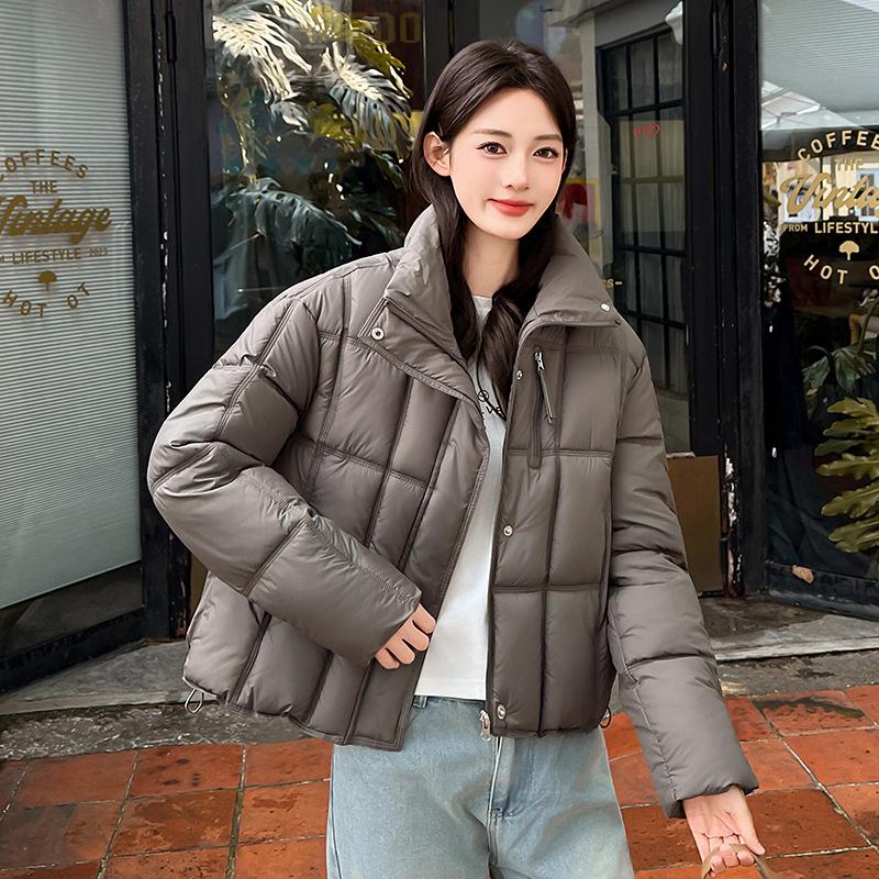 Women's Clothing Winter New Fashion Loose and Thin Stand-up Collar Short Down Cotton Clothing Warm Jacket Women's Bread Clothing