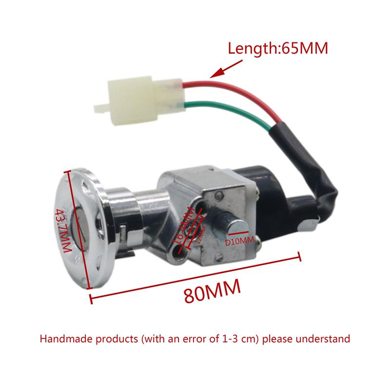 LMoDri Motorcycle Ignition Key Motorbike Ignition Switch Electric Bike Scooter E-bike Electric Lock With 2