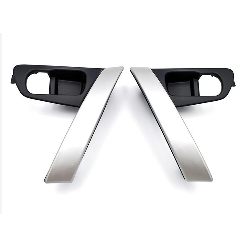 Για Nissan QASHQAI J10 2008-2015 2τμχ Βάση λαβής πόρτας αυτοκινήτου Εσωτερική λαβή Ασημένιο κάλυμμα Εσωτερικό