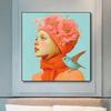 Dreamy Mysterious Girl Aesthetic Art Canvas Painting Surrealism Flowers Girls Posters Prints Morden Room Home Decor Mural