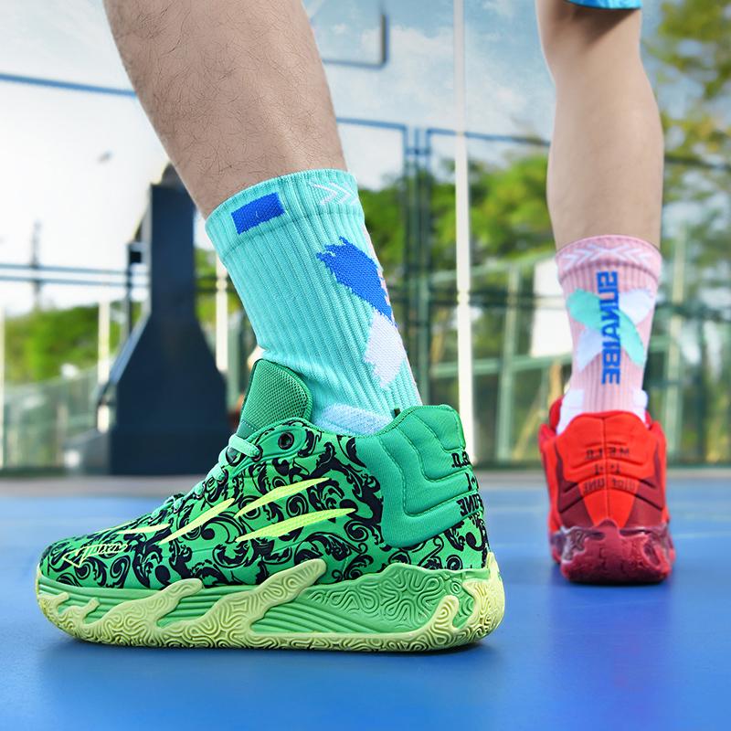 Pánské basketbalové boty Prodyšné odpružení Protiskluzové Odolné Běžecké boty Gymnastický trénink Atletické basketbalové tenisky pro ženy
