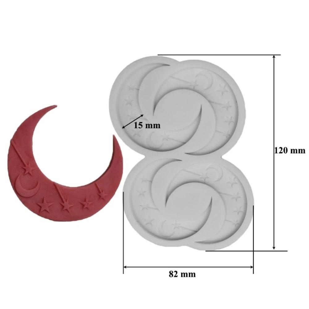 Silicone Ramadan Moon Mold Ramadan Themed Flexible Stars Chocolate Mold Non-stick Heat Resistant Baking Mold Cake Making