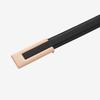 Fashion Leather Slim Waist Women's Matching Dress Suit and Jeans Black Belt Luxury Metal Buckle Soft Cowhide Belt