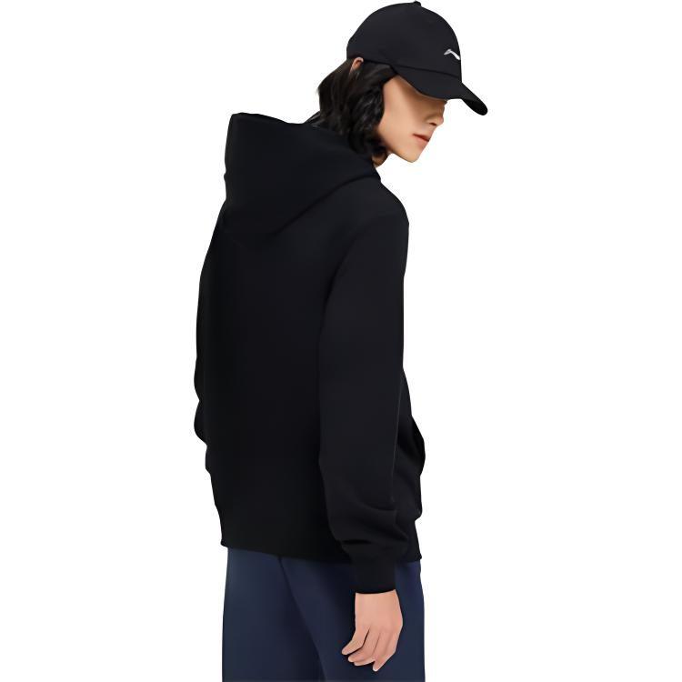 Li Ning Sports Life Collection Sweatshirts Men's Black Hooded Moderate Regular AWDSB15-1