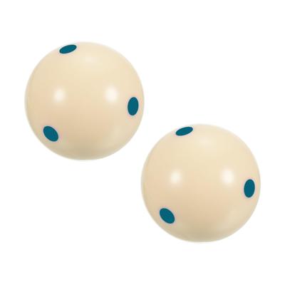 M METERXITY 2pcs Billiard Cue Balls Large Training Pool Balls Blue 6 Dots for Billiard Room Game Room Diameter Beige 57.2mm