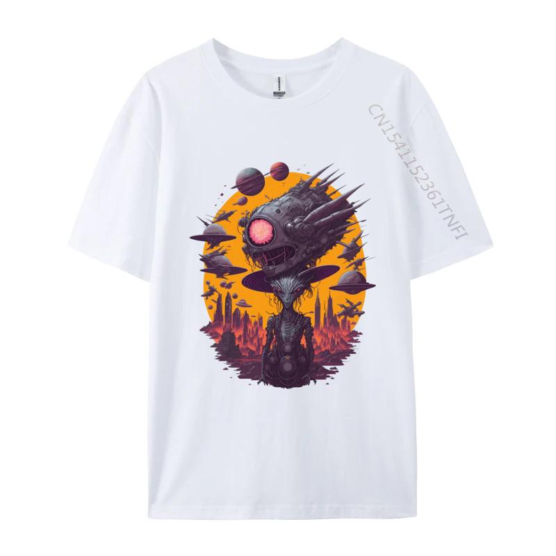 The Alien Hat T Shirt For Male Tee Free Shipping Homme Round Neck T Shirt Designer Clothes Men Normal