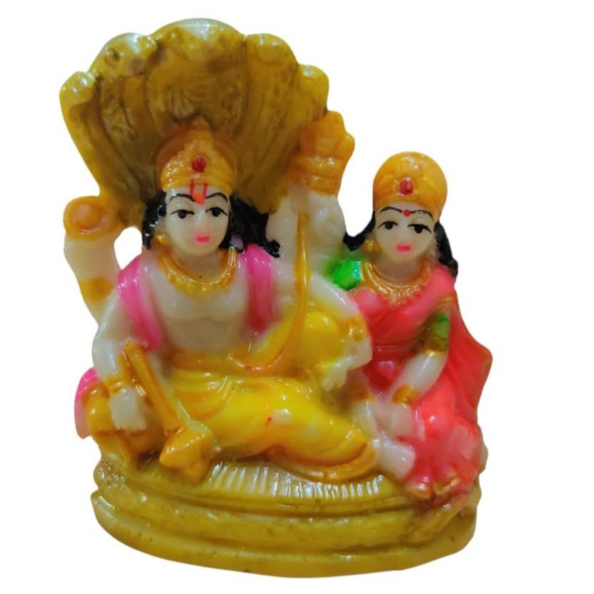 

@ Vishnu Laxmi ji Statue Idol Multicolor For Office Decor 102Gm Zr-7024-60%Off