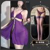 Sex underwear transparent steel tray gathers Sao suspender lace backless perspective sex nightdress seduction suit women
