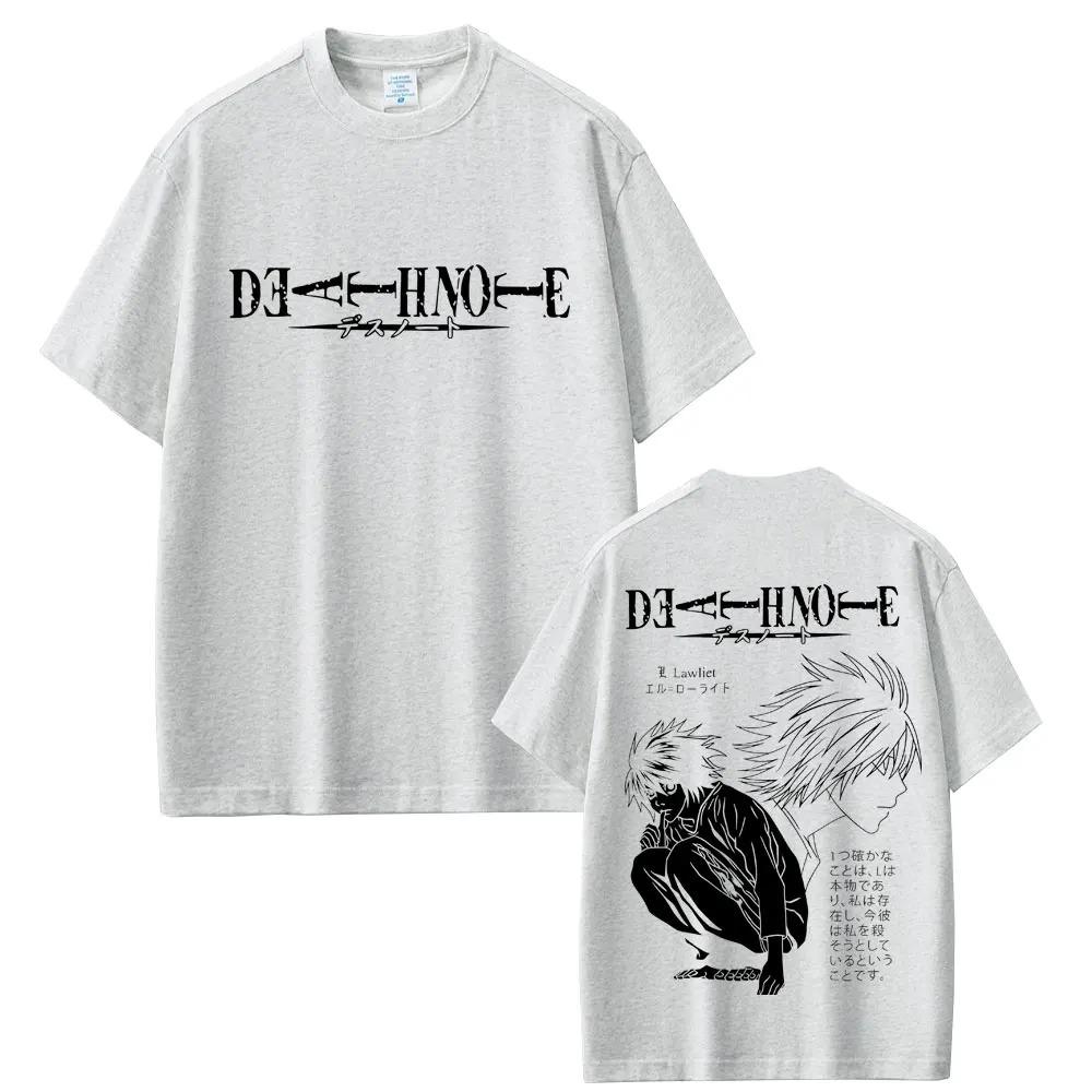 Anime Death Note T-shirt Yagami Light Graphic T Shirts Men Women Cartoon Manga Oversized T-shirts 90s Vintage Streetwear