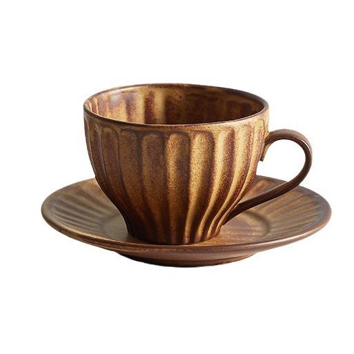Xícara de café de cerâmica grossa criativa pires xícara de café retrô japonesa xícara de chá da tarde xícara de café xícara de café da manhã xícara de aveia